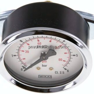 Einbaumanometer, 3-kant-Frontring, 63mm, 0 - 6 bar