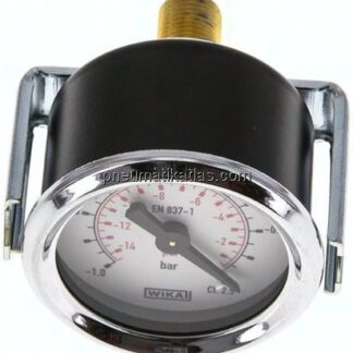 Einbaumanometer, 3-kant-Frontring, 40mm, -1 bis 0 bar