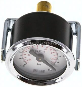 Einbaumanometer, 3-kant-Frontring, 40mm, -1 bis 0 bar