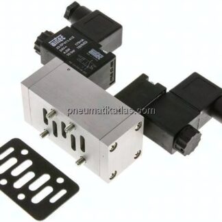 ISO-Ventil (Größe 1), 5/3-Wege Mittelstellung entlüftet, 12 V DC