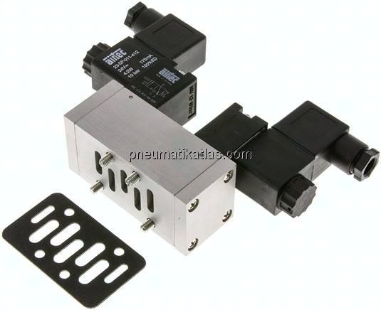 ISO-Ventil (Größe 1), 5/3-Wege Mittelstellung entlüftet, 230 V AC