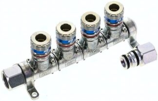CEJN Multilink 4-fach Verteiler, mit Sicherheitskupplung eSafe als Abgang