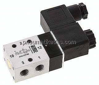 3/2-Wege Magnetventil, G 1/8", Luftfederrückstellung (NO), 24 V DC, Standard