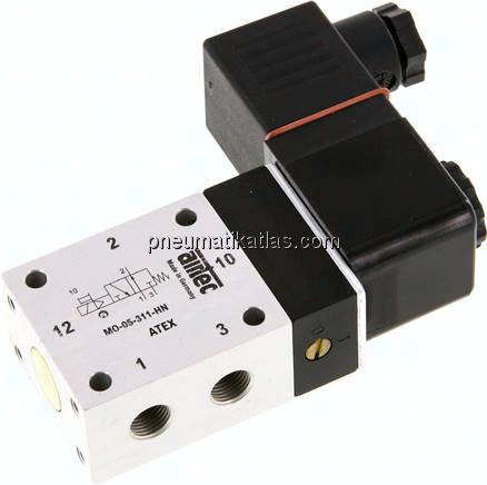 3/2-Wege Magnetventil, G 1/8", Federrückstellung (NO), 24 V DC, ATEX-Zulassung