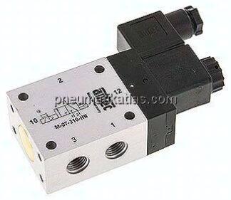 3/2-Wege Magnetventil, G 1/4", Luftfederrückstellung (NO), 24 V AC, Standard