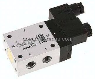 3/2-Wege Magnetventil, G 1/4", Federrückstellung (NO), 12 V DC, Standard