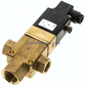 3/2-Wege Magnetventil G 1/2" stromlos geöffnet (NO)
