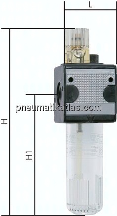 MULTIFIX Micro-Nebelöler, G 1/2", Multifix 2, Metallbehälter mit Sichtrohr