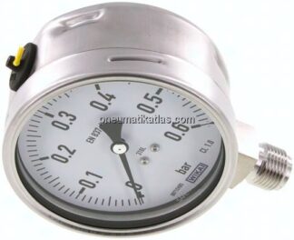 Chemie-Manometer senkrecht, 100mm, 0 - 0,6 bar