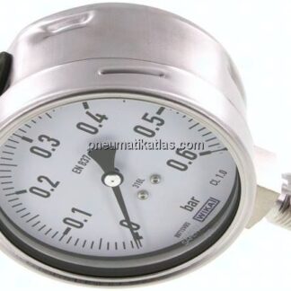 Chemie-Manometer senkrecht, 100mm, 0 - 0,6 bar