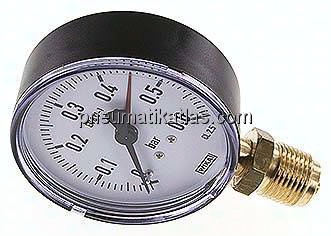 Manometer senkrecht, 80mm, 0 - 0,6 bar
