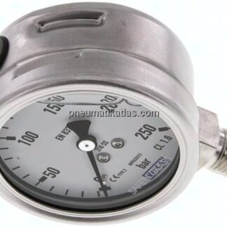 Chemie-Glycerin-Manometer senkrecht, 63mm, 0 - 1000 bar