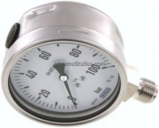 Chemie-Manometer senkrecht, 100mm, 0 - 100 bar