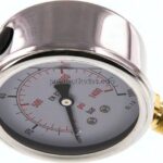 Glycerin-Manometer senkrecht (CrNi/Ms), 63mm, 0 - 100 bar