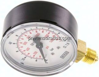 Manometer senkrecht (ST/Ms), 63mm, 0 - 100 bar, G 1/4"
