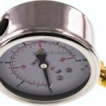Glycerin-Manometer senkrecht (CrNi/Ms), 63mm, 0 - 10 bar