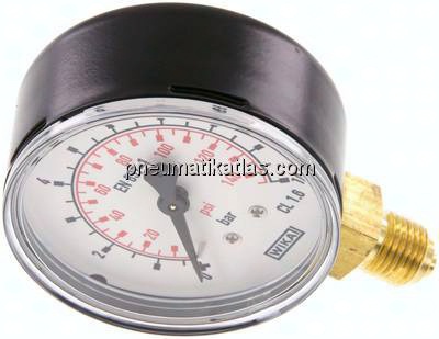 Manometer senkrecht (ST/Ms), 63mm, 0 - 10 bar, G 1/4"