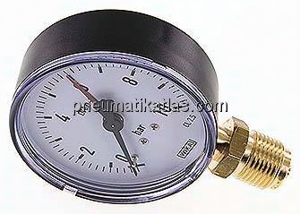 Manometer senkrecht, 80mm, 0 - 10 bar