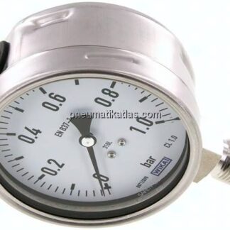 Chemie-Manometer senkrecht, 100mm, 0 - 1 bar