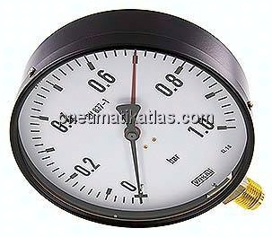Manometer senkrecht, 160mm, 0 - 1 bar