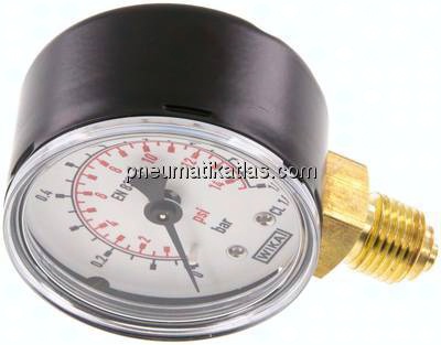 Manometer senkrecht (ST/Ms), 50mm, 0 - 1 bar, G 1/4"