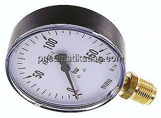Manometer senkrecht, 100mm, 0 - 160 bar