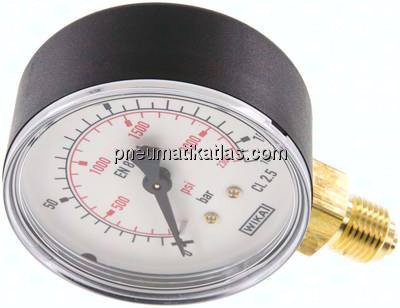 Manometer senkrecht (KU/Ms), 63mm, 0 - 160 bar, G 1/4"