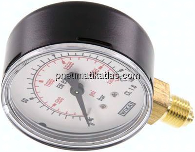 Manometer senkrecht (ST/Ms), 63mm, 0 - 160 bar, G 1/4"