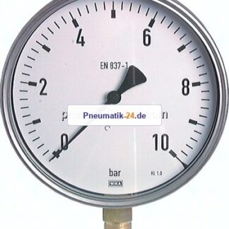 Manometer senkrecht (CrNi/Ms), 160mm, 0 - 1600 bar