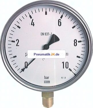 Manometer senkrecht (CrNi/Ms), 160mm, 0 - 1600 bar