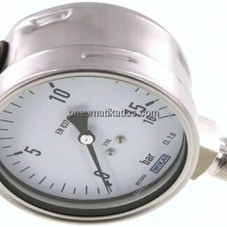 Chemie-Manometer senkrecht, 100mm, 0 - 16 bar