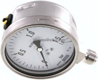 Chemie-Manometer senkrecht, 100mm, 0 - 1,6 bar
