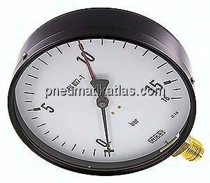 Manometer senkrecht, 160mm, 0 - 16 bar