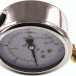Glycerin-Manometer senkrecht (CrNi/Ms), 63mm, 0 - 1 bar