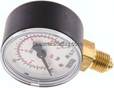 Manometer senkrecht (KU/Ms), 50mm, 0 - 1,6 bar, G 1/4"