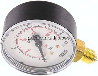 Manometer senkrecht (KU/Ms), 63mm, 0 - 16 bar, G 1/4"
