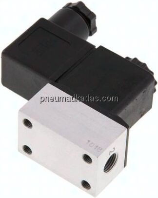 3/2-Wege Magnetventil, G 1/8", 115 V AC, Federrückstellung (NC)