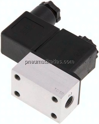 3/2-Wege Magnetventil, G 1/8", 230 V AC, Federrückstellung (NC)