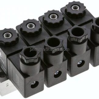 3/2-Wege Magnetventil, G 1/8", geschlossen (NC), 4-fach, 24 V DC
