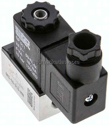 3/2-Wege Magnetventil, G 1/8", 24 V AC, Federrückstellung (NC)