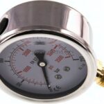 Glycerin-Manometer senkrecht (CrNi/Ms), 63mm, 0 - 250 bar