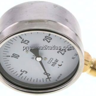 Manometer senkrecht 100mm, 0 - 25 mbar, G 1/2"