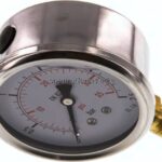 Glycerin-Manometer senkrecht (CrNi/Ms), 63mm, 0 - 2,5 bar
