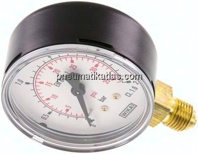 Manometer senkrecht (ST/Ms), 63mm, 0 - 2,5 bar, G 1/4"