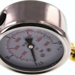 Glycerin-Manometer senkrecht (CrNi/Ms), 63mm, 0 - 400 bar