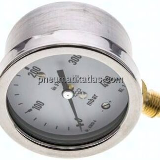 Manometer senkrecht 63mm, 0 - 400 mbar, G 1/4"