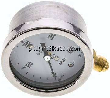 Manometer senkrecht 63mm, 0 - 400 mbar, G 1/4"