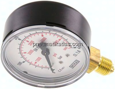 Manometer senkrecht (ST/Ms), 63mm, 0 - 400 bar, G 1/4"