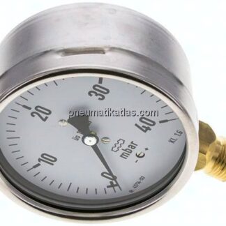 Manometer senkrecht 100mm, 0 - 40 mbar, G 1/2"