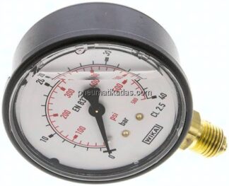 Glycerin-Manometer senkrecht (KU/Ms), 63mm, 0 - 40 bar